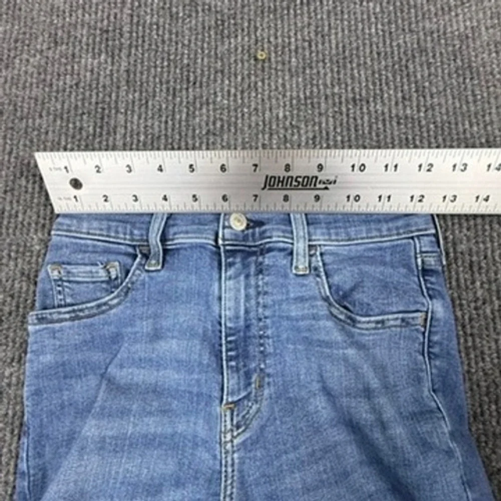 Levis 720 High Rise Super Skinny Distressed Blue Jeans Womens 26x32 52797-0396